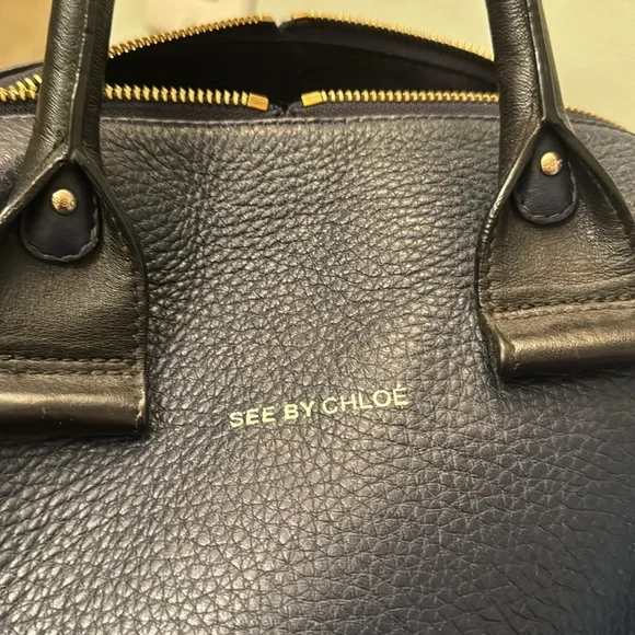See by Chloe navy handbag. Good condition outside; well worn inside. See photos - Picture 2 of 8